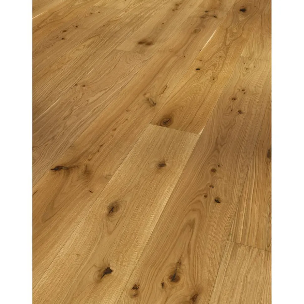Parkett 'Basic 11-5' Eiche Rustikal gebürstet naturgeölt 11,5 mm