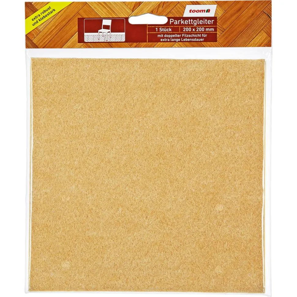 Parkettgleiter braun 20 x 20 cm