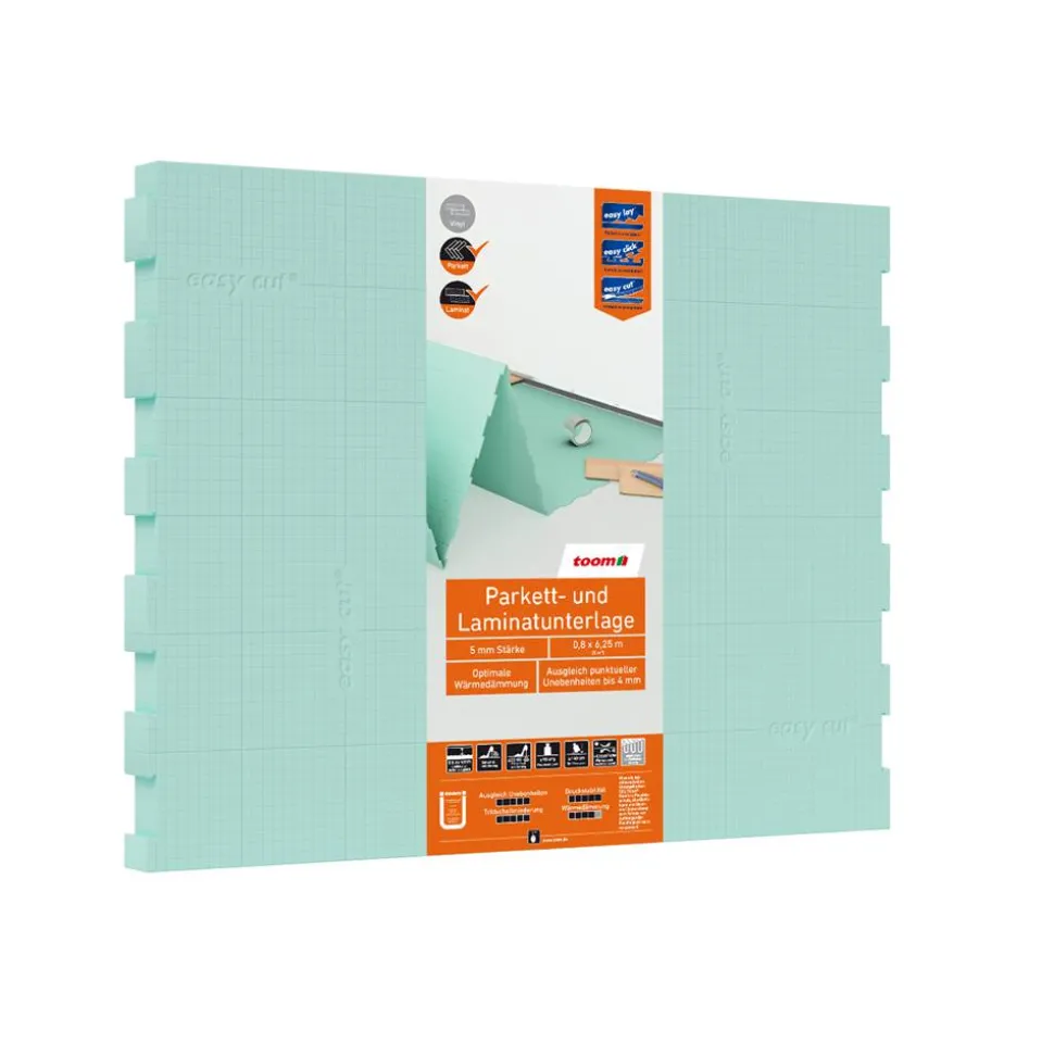 Parkett- und Laminatunterlage 5 mm, 0,8 x 6,25 m, 5 m²