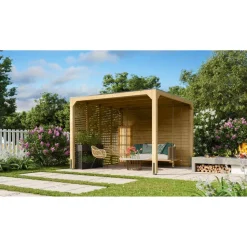 Pavillon 'Cubus' naturfarben 309 x 309 x 239 cm