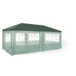 Pavillon grün/weiß gestreift 295 x 590 cm