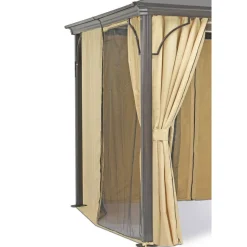 Pavillon 'Hardtop' beige/braun 300 x 300 x 260 cm