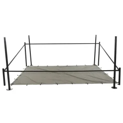 Pavillon 'Levino' hellgrau 300 x 400 cm