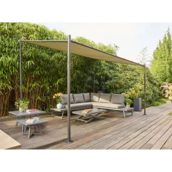 Pavillon 'Levino' hellgrau 300 x 400 cm