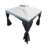Pavillon 'Malta 1010' schwarz/grau 300 x 300 x 271 cm, mit Moskitonetzen und Vorhangset
