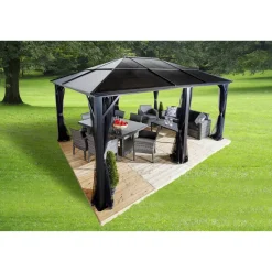 Pavillon 'Meridien 12 x 16' anthrazit 365 x 485 x 270 cm