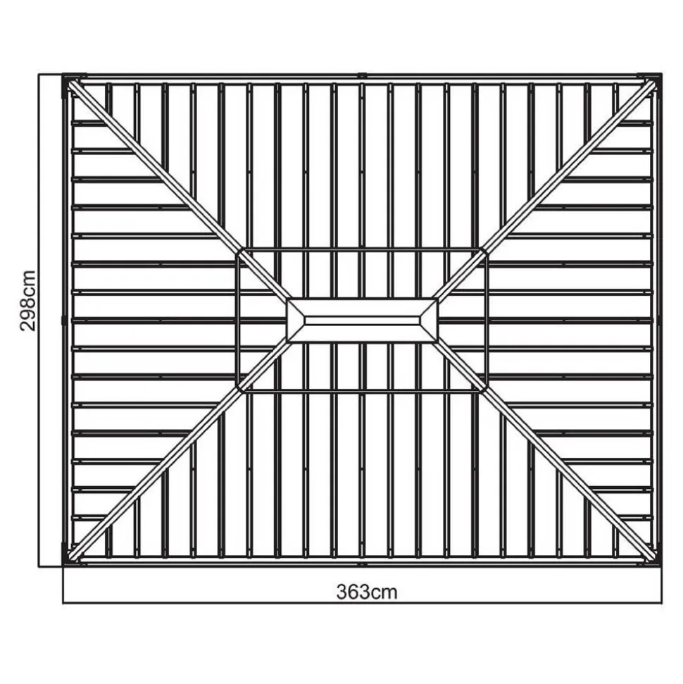 Pavillon 'Messina 10 x 12' anthrazit 298 x 363 x 291 cm