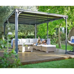Pavillon 'Milano' anthrazit 309 x 426 cm Polycarbonat grau