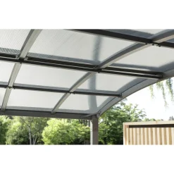 Pavillon 'Zora' grau 290 x 230 x 290 - 560 cm, ausziehbar