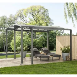 Pavillon 'Zora' grau 290 x 230 x 290 - 560 cm, ausziehbar
