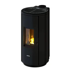 Pelletofen 'Chrome 7' Stahl schwarz 2,5 - 7,7 kW