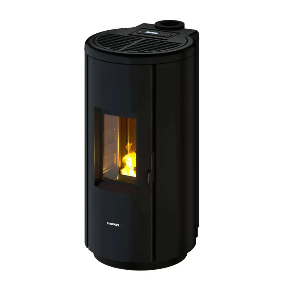 Pelletofen 'Chrome 7' Stahl schwarz 2,5 - 7,7 kW
