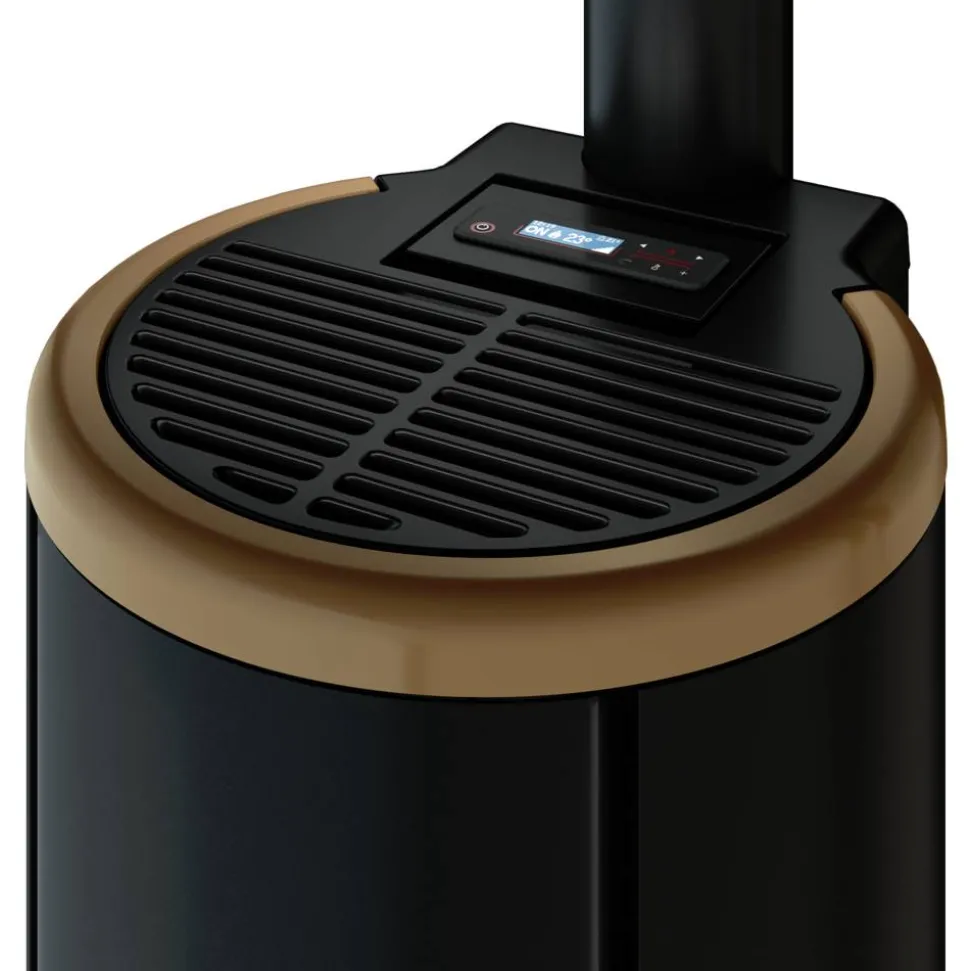 Pelletofen 'Chrome 7' Stahl dark gold 2,5 - 7,7 kW