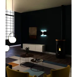 Pelletofen 'Chrome 7' Stahl dark gold 2,5 - 7,7 kW