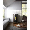 Pelletofen 'Globe' Stahl schwarz/braun 10,5 kW