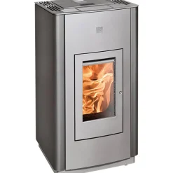 Pelletofen 'HSP 6 Pelletto IV RLU' Stahl/Schamotte anthrazit 8 kW