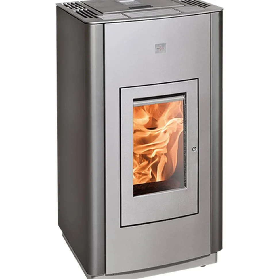 Pelletofen 'HSP 6 Pelletto IV RLU' Stahl/Schamotte anthrazit 8 kW