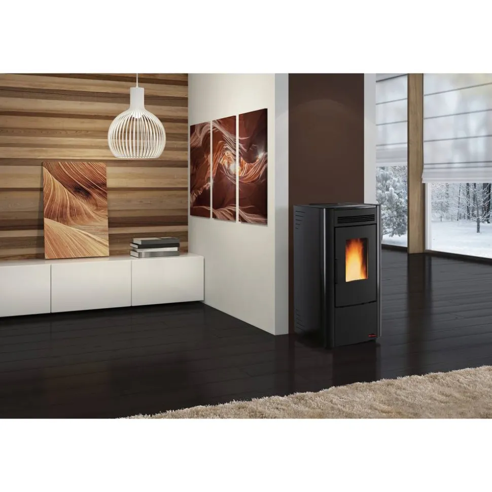 Pelletofen 'Ketty' Stahl schwarz 6,5 kW