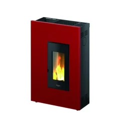 Pelletofen 'Madison 5' Stahl bordeaux 2,5 - 5,2 kW