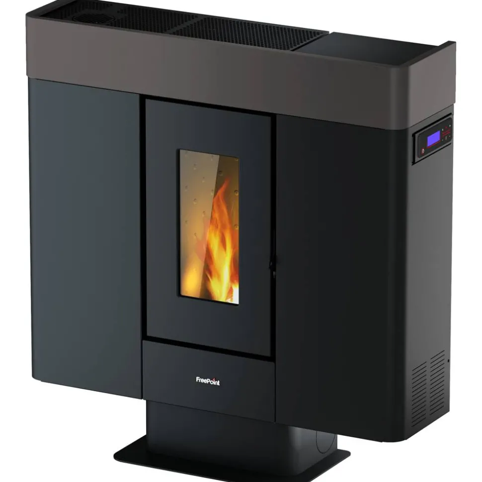 Pelletofen 'Moon' Stahl schwarz 10 kW
