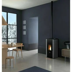 Pelletofen 'Sharp' Stahl titanium 2,5 - 7 kW