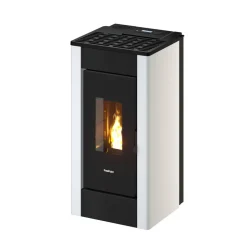 Pelletofen 'Sharp' Stahl weiß 2,5 - 7 kW