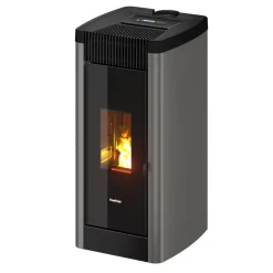 Pelletofen 'Steel 9' Stahl titanium 2,5 - 8,5 kW