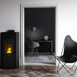Pelletofen 'Tesis 23' wassergeführt, Stahl anthrazit 4,7 - 22,8 kW