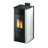 Pelletofen 'Tesis 23' wassergeführt, Stahl weiß 4,7 - 22,8 kW