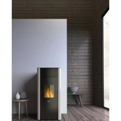 Pelletofen 'Tesis 23' wassergeführt, Stahl weiß 4,7 - 22,8 kW