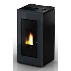 Pelletofen 'Vega' Stahl schwarz/grau 10,5 kW