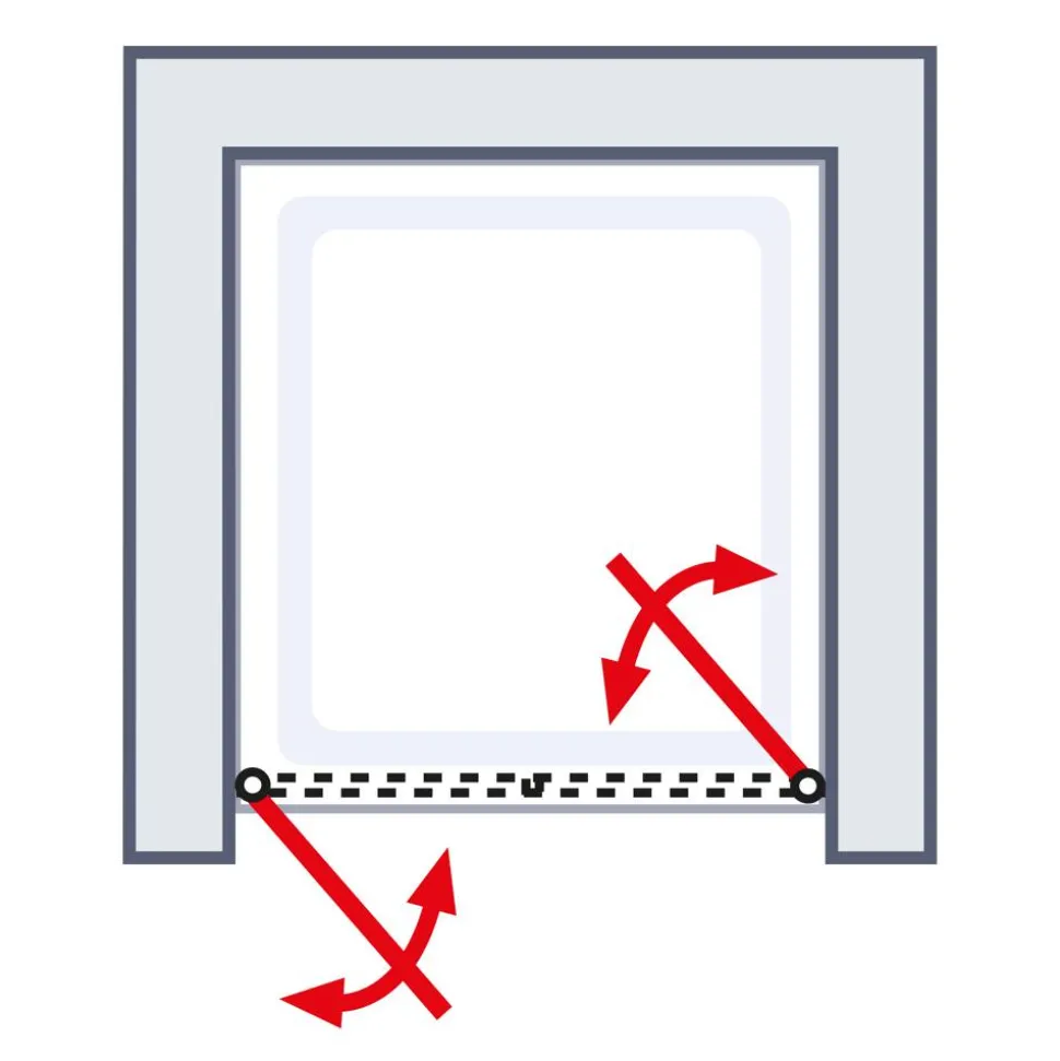 Pendeltür für Nische 'Alexa Style 2.0' teilgerahmt, aluminiumfarben, 80 x 192 cm