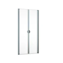 Pendeltür für Nische 'Sunny' teilgerahmt, aluminiumfarben, 75 x 180 cm