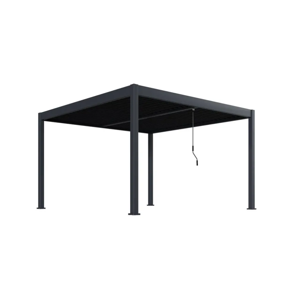 Pergola anthrazit 400 x 400 cm