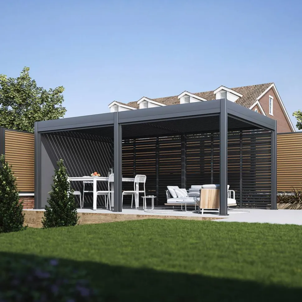 Pergola anthrazit 360 x 600 cm
