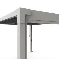 Pergola 'Hana 1013' creme 400 x 300 x 225 cm, mit verstellbare Lamellen