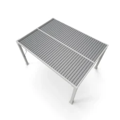 Pergola 'Hana 1013' creme 400 x 300 x 225 cm, mit verstellbare Lamellen