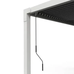 Pergola 'Hana 1013' creme 400 x 300 x 225 cm, mit verstellbare Lamellen