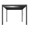 Pergola 'Shade' dunkelgrau mit Beleuchtung 296 x 230 x 290 cm