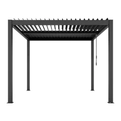 Pergola 'Shade' dunkelgrau mit Beleuchtung 296 x 230 x 290 cm