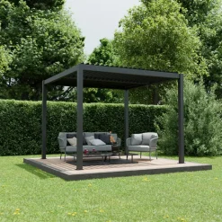 Pergola 'Shade' dunkelgrau 296 x 230 x 290 cm