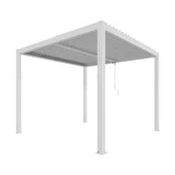 Pergola 'Shade' weiß mit Beleuchtung 296 x 230 x 290 cm