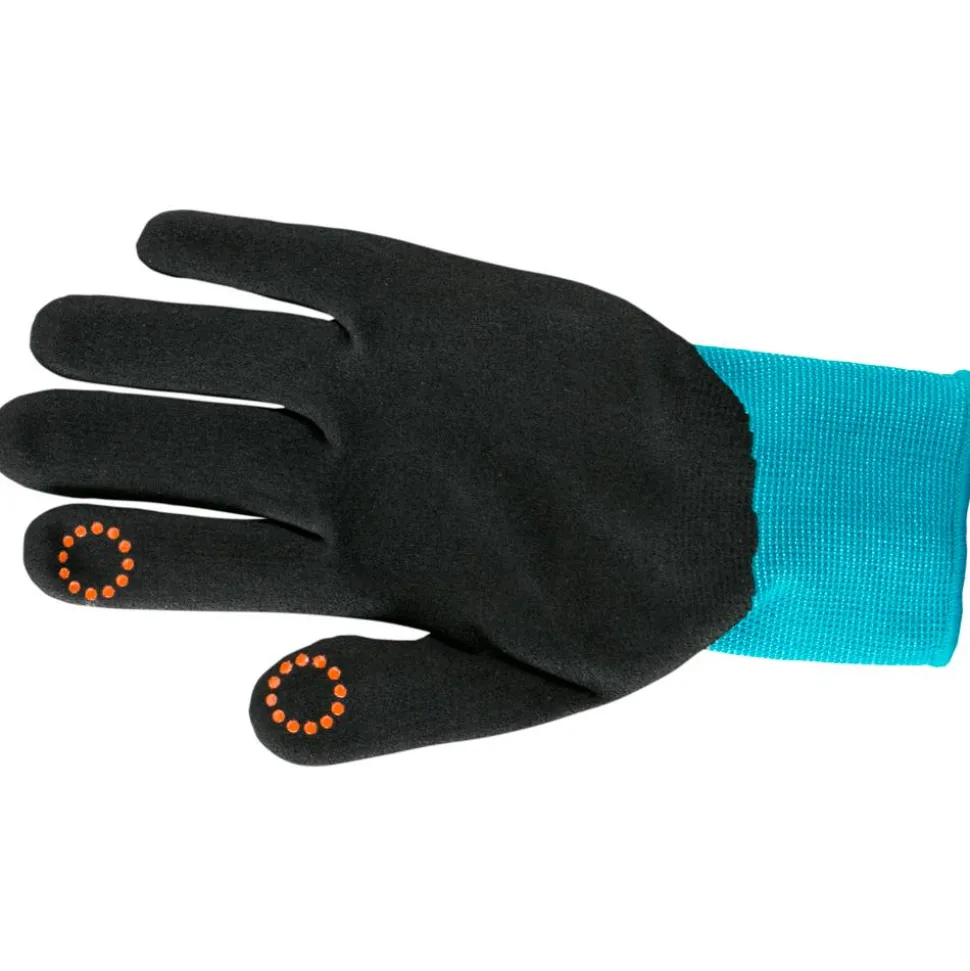 Pflanz- und Bodenhandschuh, Größe 9/L, türkis/schwarz
