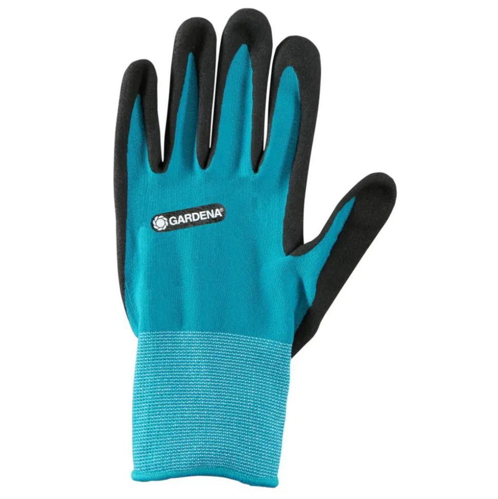 Pflanz- und Bodenhandschuh, Größe 9/L, türkis/schwarz