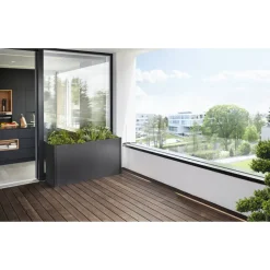 Pflanzbeet 'Belvedere MAXI 150' dunkelgrau-metallic 152 x 53 x 77 cm