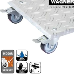 Pflanzenroller 'Alaska GH 7004' Alu-Riffelblech aluminiumfarben 28 x 28 cm