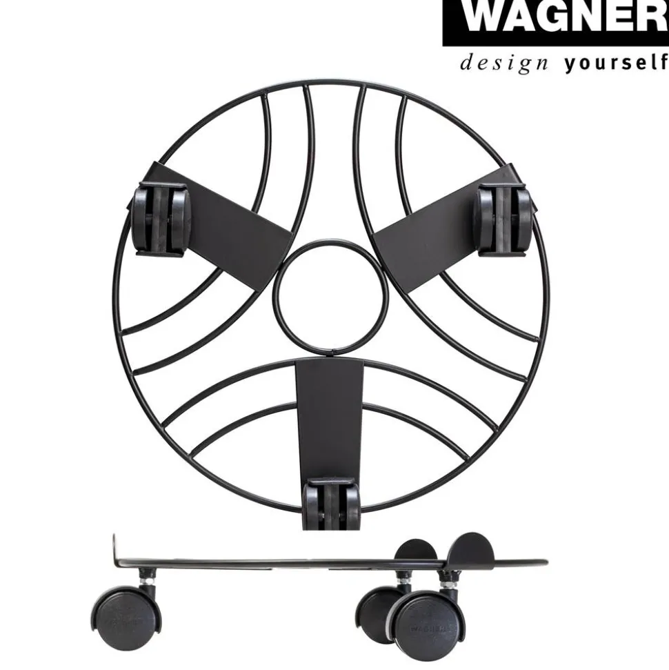 Pflanzenroller 'Black Edition GH 0935' Stahl schwaarz Ø 30 x 6,4 cm