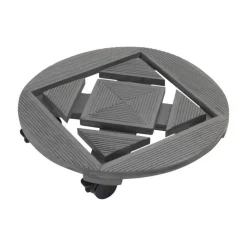 Pflanzenroller Ø 35 cm grau Kiefernholz