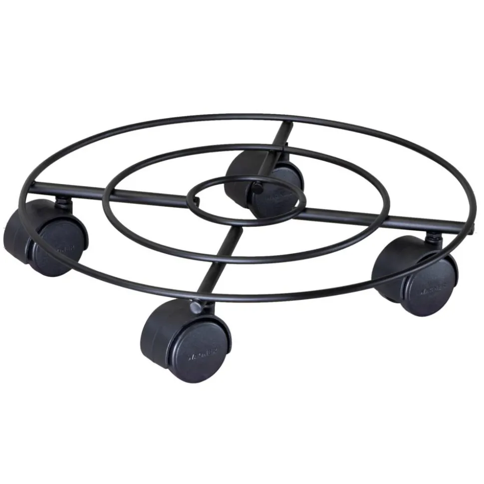Pflanzenroller 'Draht' schwarz Ø 30 cm