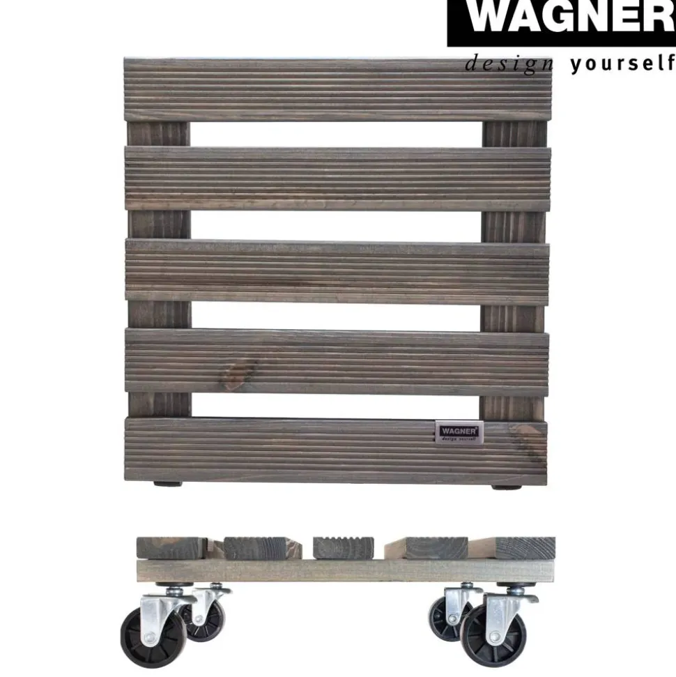 Pflanzenroller 'Vintage GH 0854' Kiefernholz braun Tragkraft 150 kg